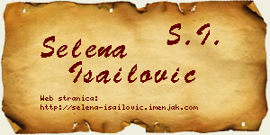 Selena Isailović vizit kartica